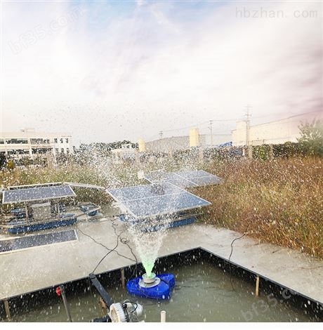 光伏浮船畜电池组曝气和喷泉的太阳能曝气机